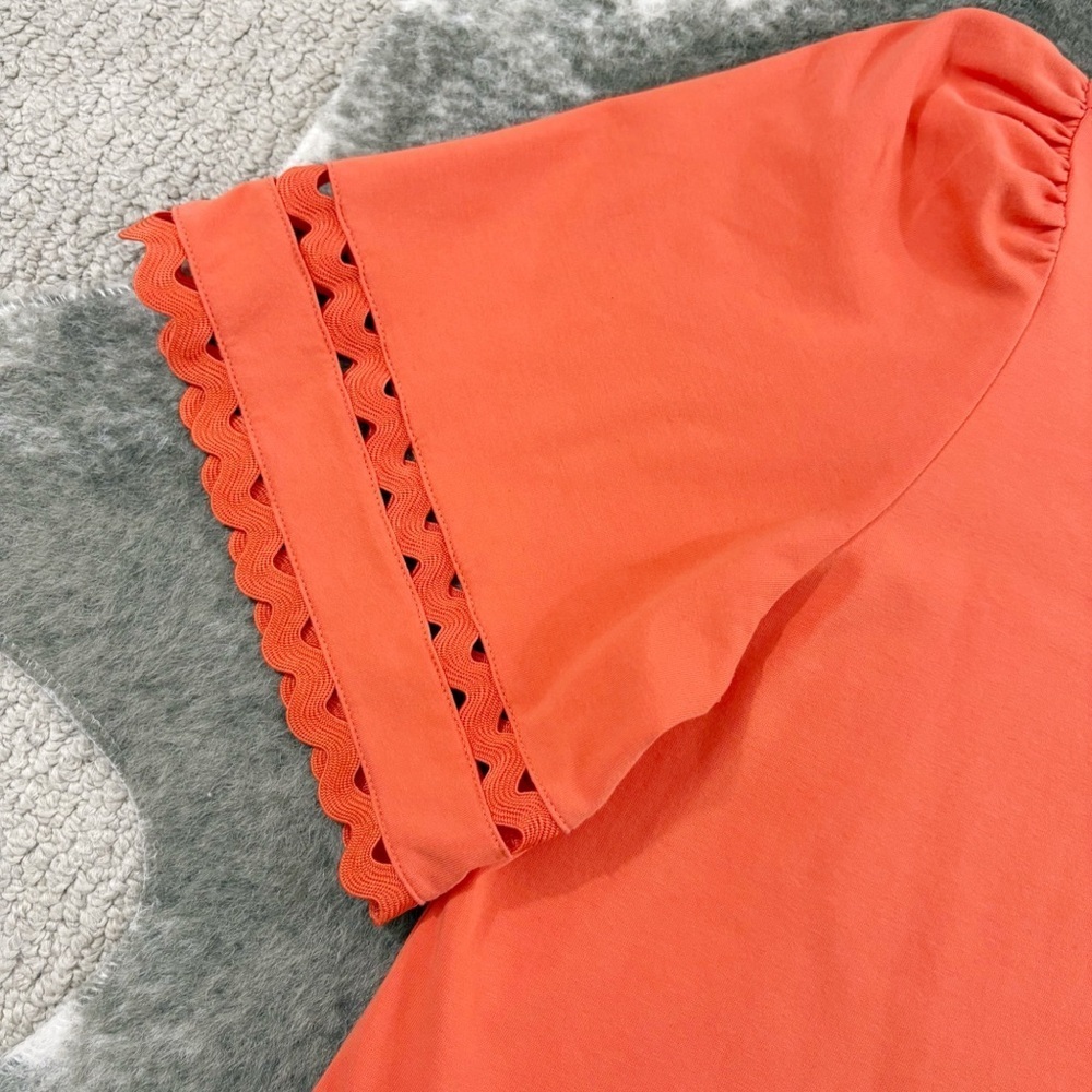 Chicos Ric Rac Sleeve Top 0 Small - Picture 3 of 9